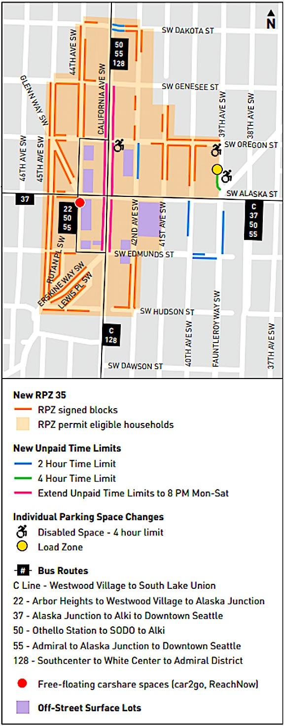 West Seattle Junction area restricted parking zone goes into effect in